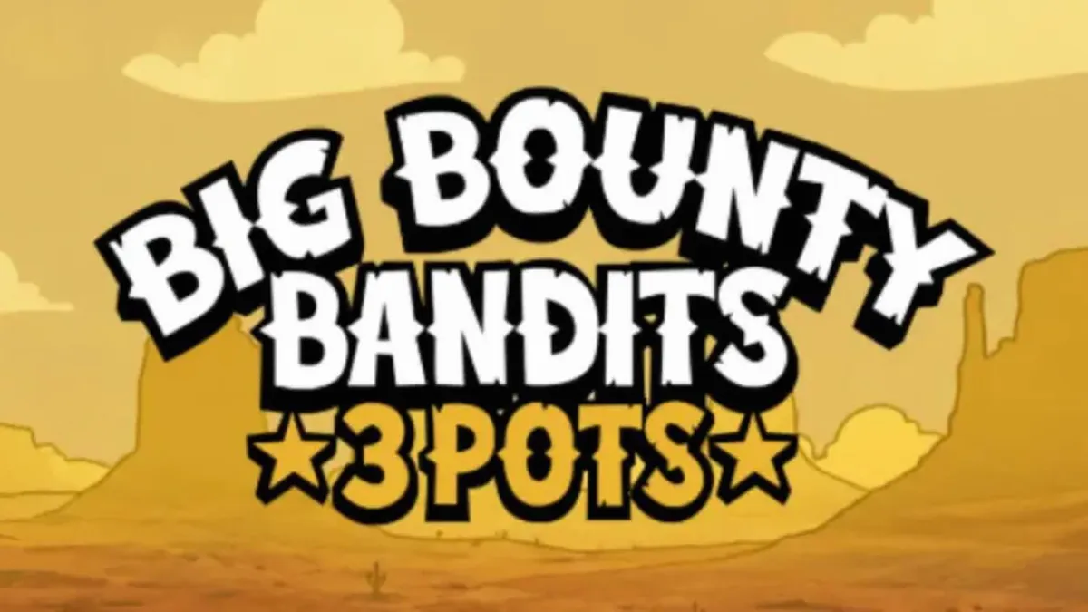 Giao diện trò chơi Big Bounty Bandits: 3 Pots với phong cách hoạt hình cổ điển